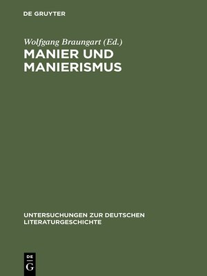 cover image of Manier und Manierismus